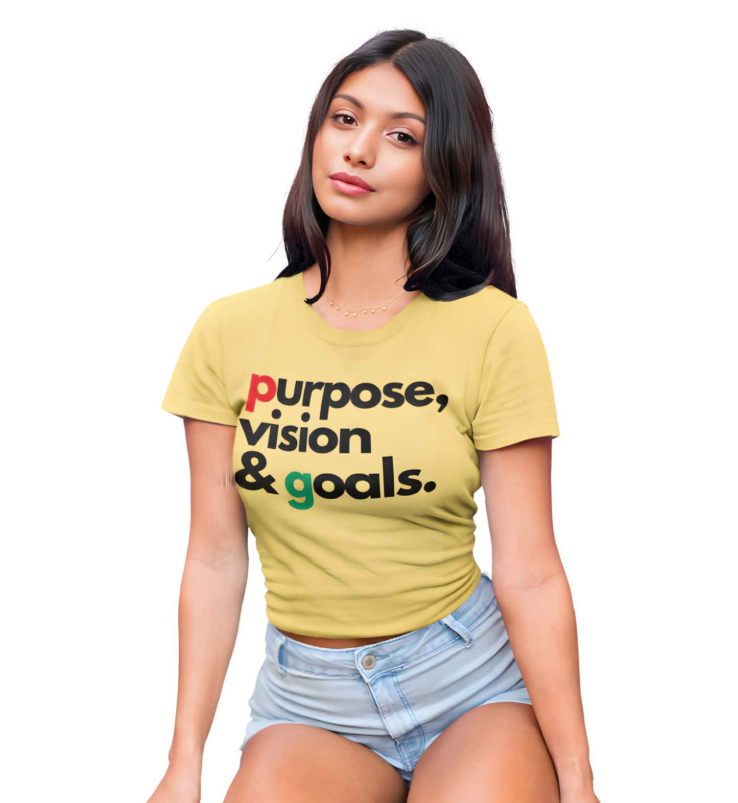 Purpose Vision & Goals Short-Sleeve Unisex T-Shirt - Yellow