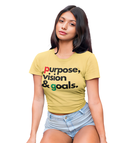 Purpose Vision & Goals Short-Sleeve Unisex T-Shirt - Yellow