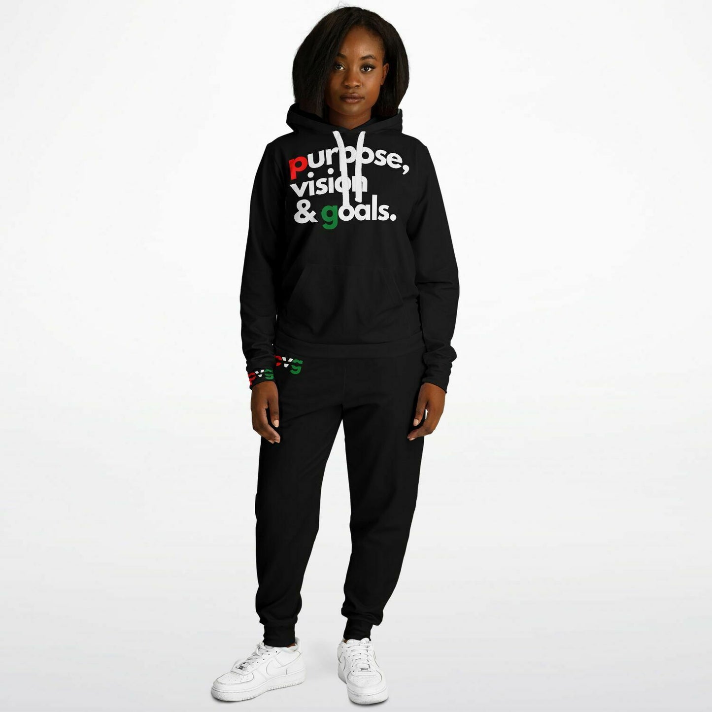 Purpose Vision & Goals Hoodie / Jogger Set - Black