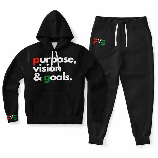 Purpose Vision & Goals Hoodie / Jogger Set - Black