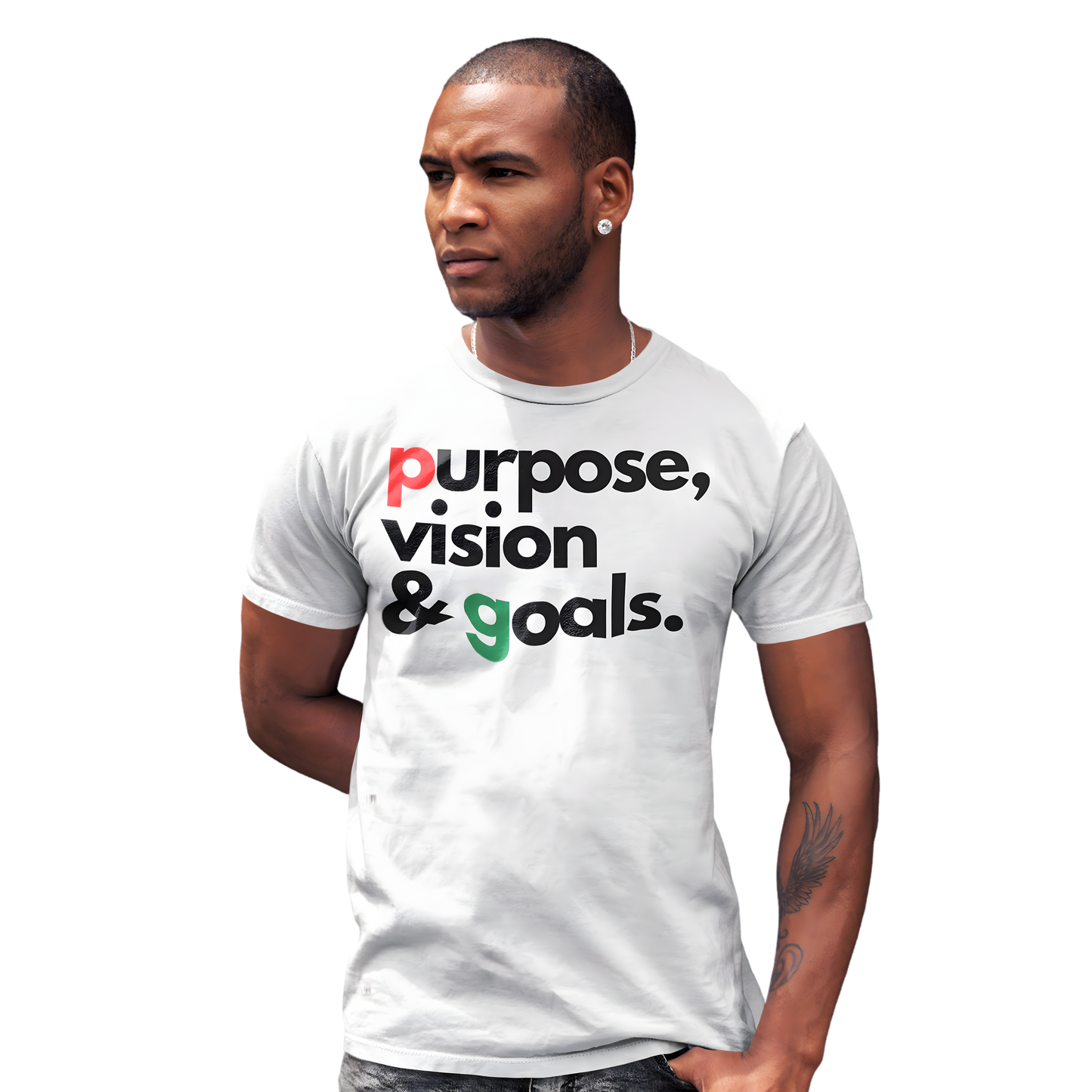 Purpose Vision & Goals Short-Sleeve Unisex T-Shirt - White