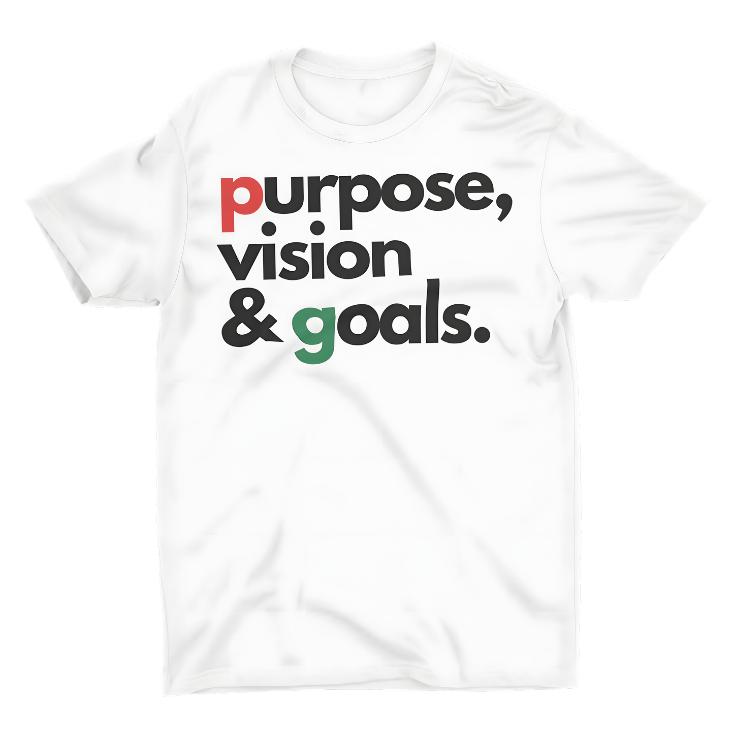 Purpose Vision & Goals Short-Sleeve Unisex T-Shirt - White