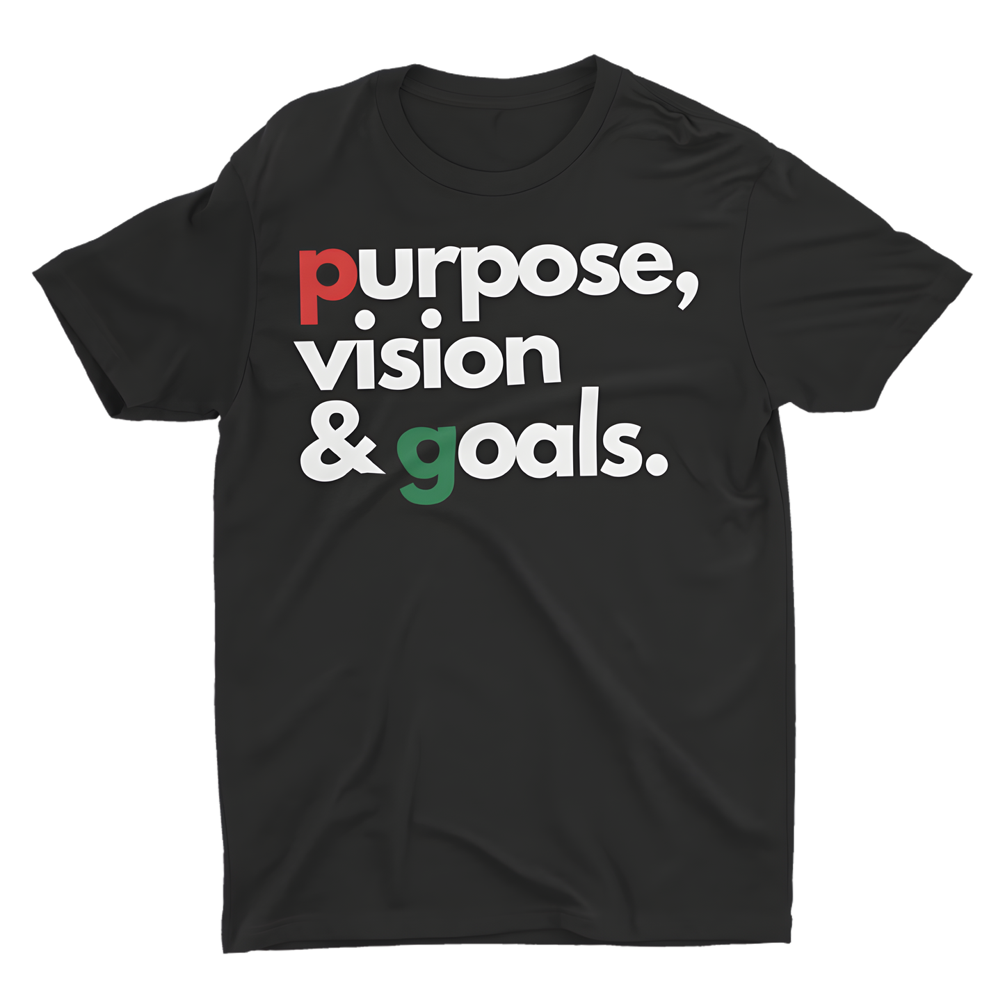 Purpose Vision & Goals Short-Sleeve Unisex T-Shirt - Black