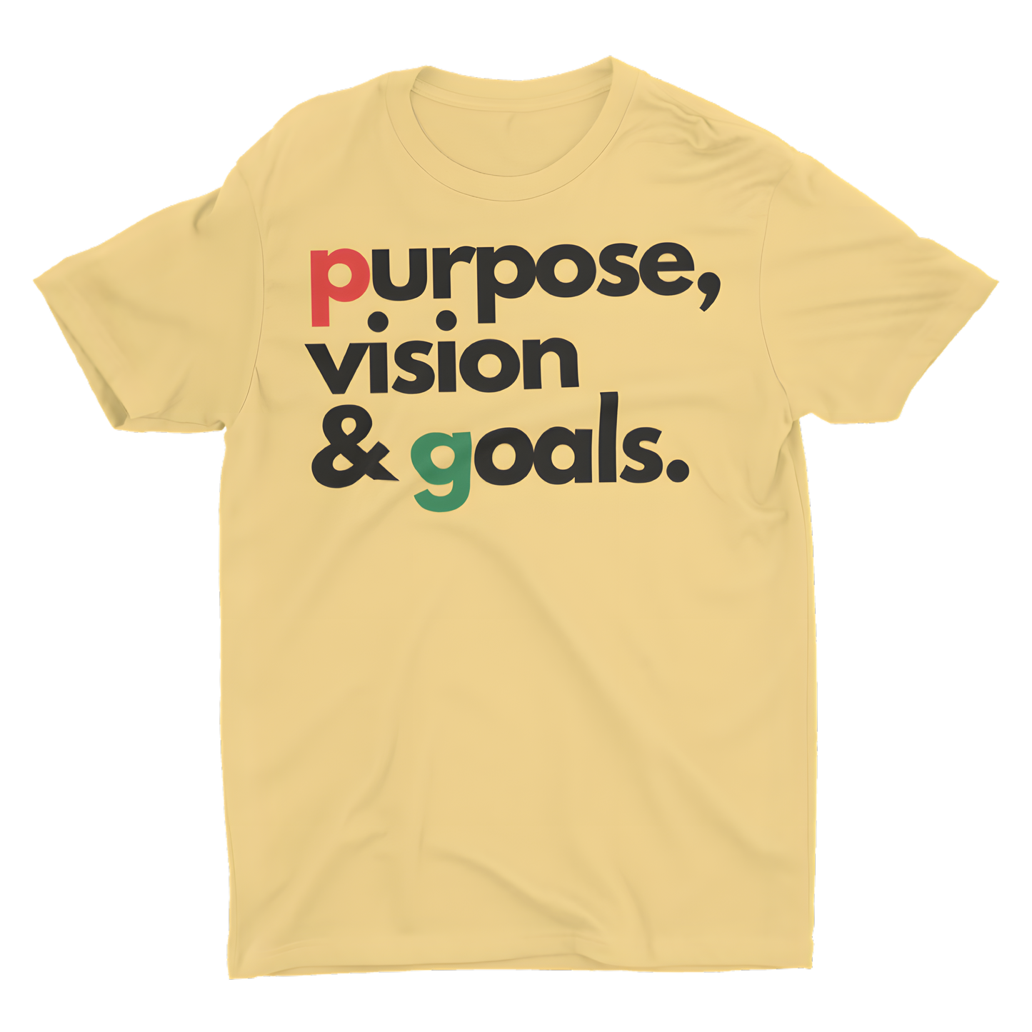 Purpose Vision & Goals Short-Sleeve Unisex T-Shirt - Yellow