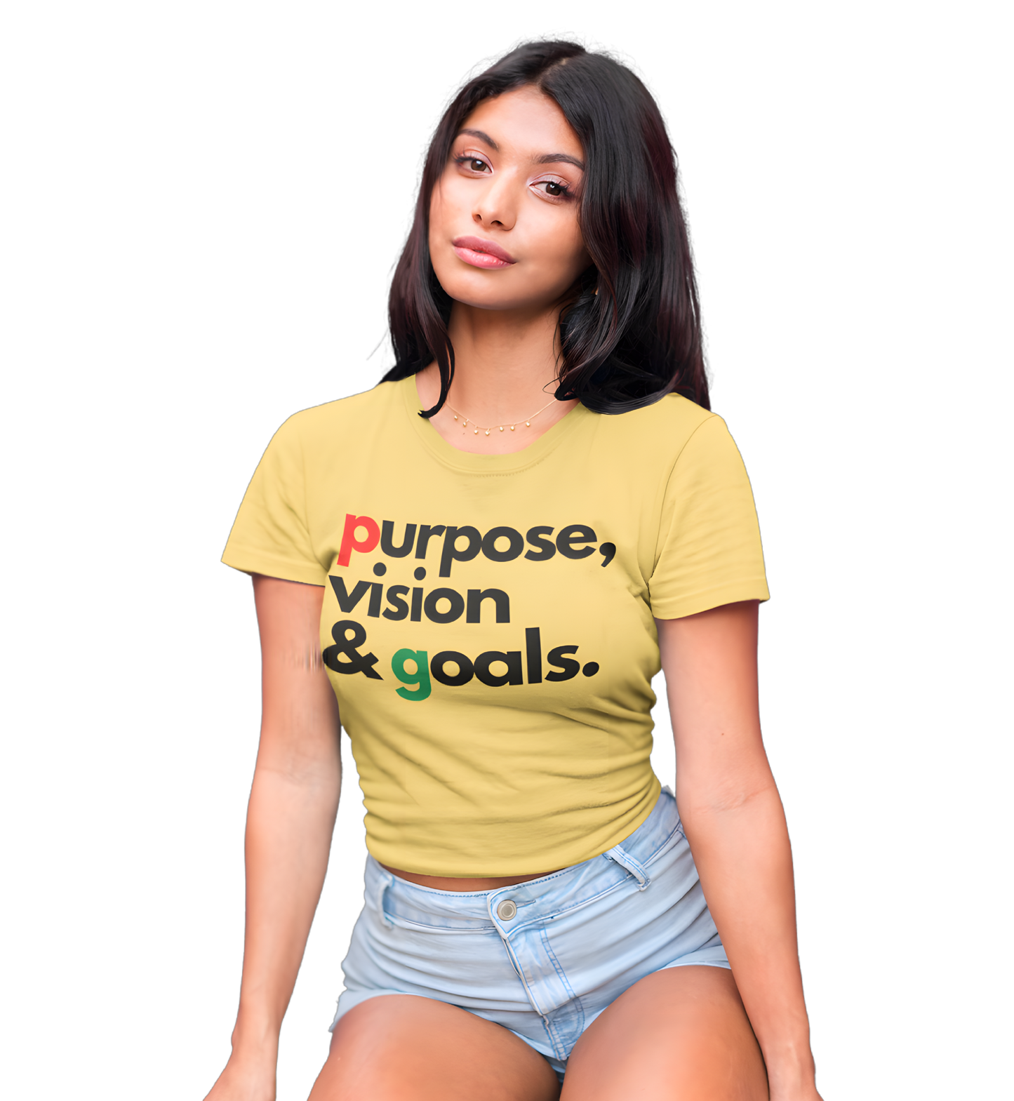 Purpose Vision & Goals Short-Sleeve Unisex T-Shirt - Yellow