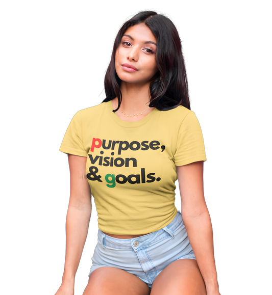 Purpose Vision & Goals Short-Sleeve Unisex T-Shirt - Yellow