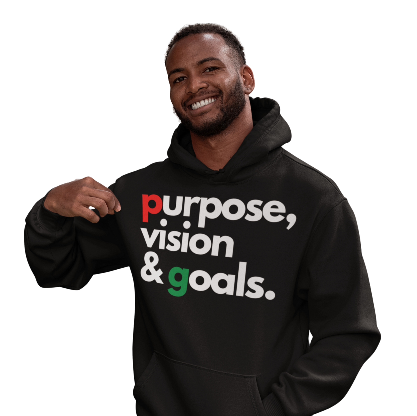 Purpose Vision & Goals Unisex Hoodie - Black