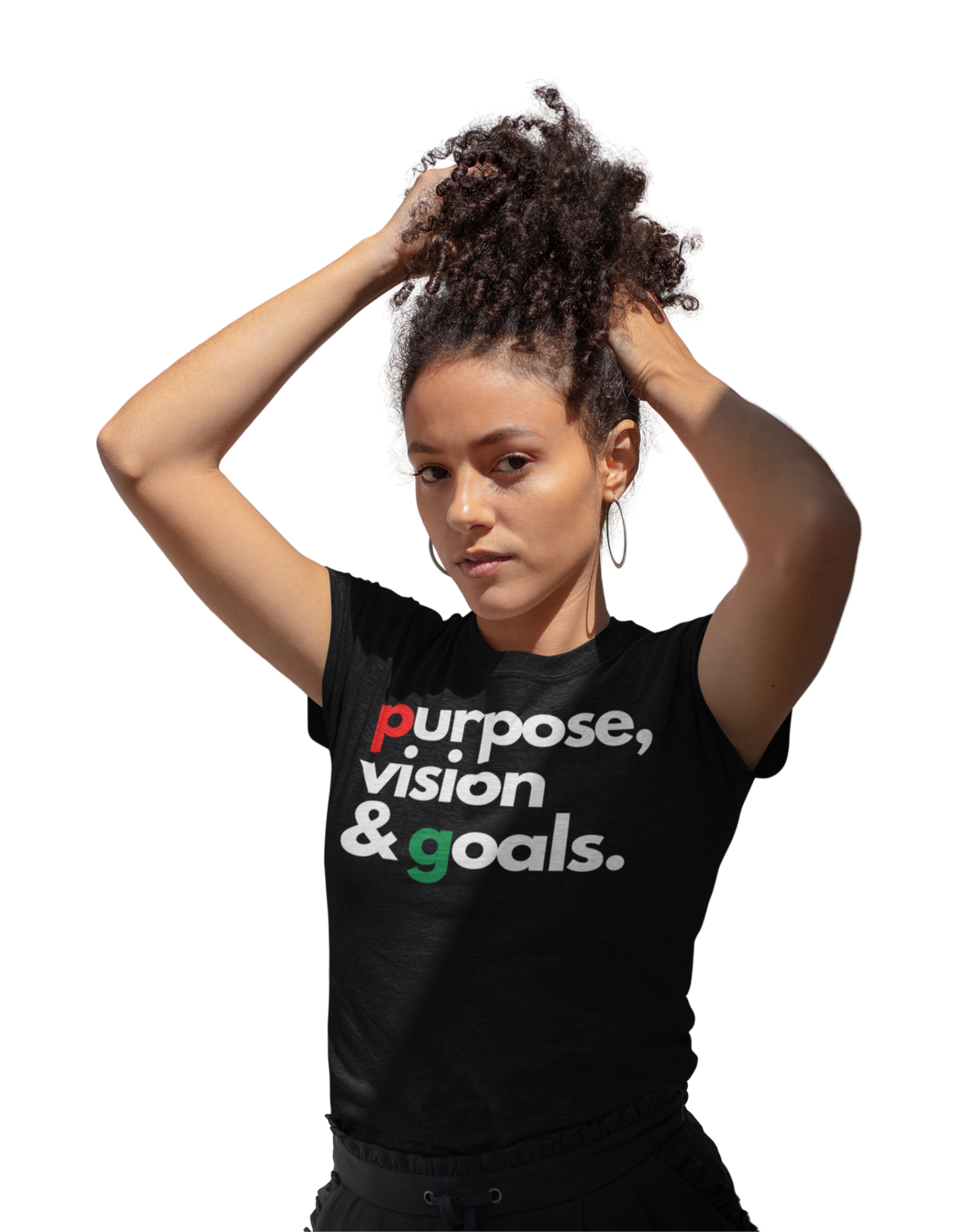 Purpose Vision & Goals Short-Sleeve Unisex T-Shirt - Black