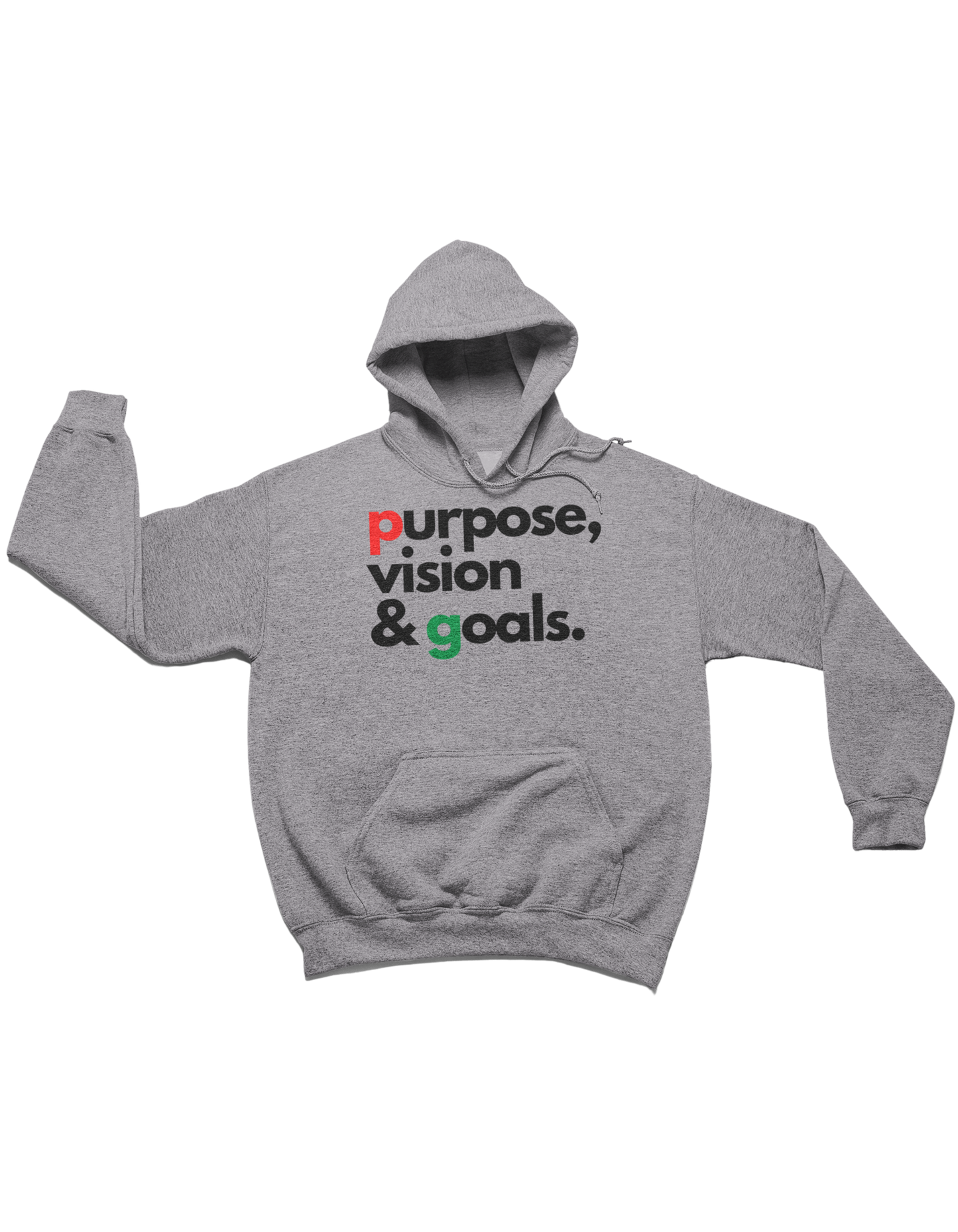 Purpose Vision & Goals Unisex Hoodie - Grey