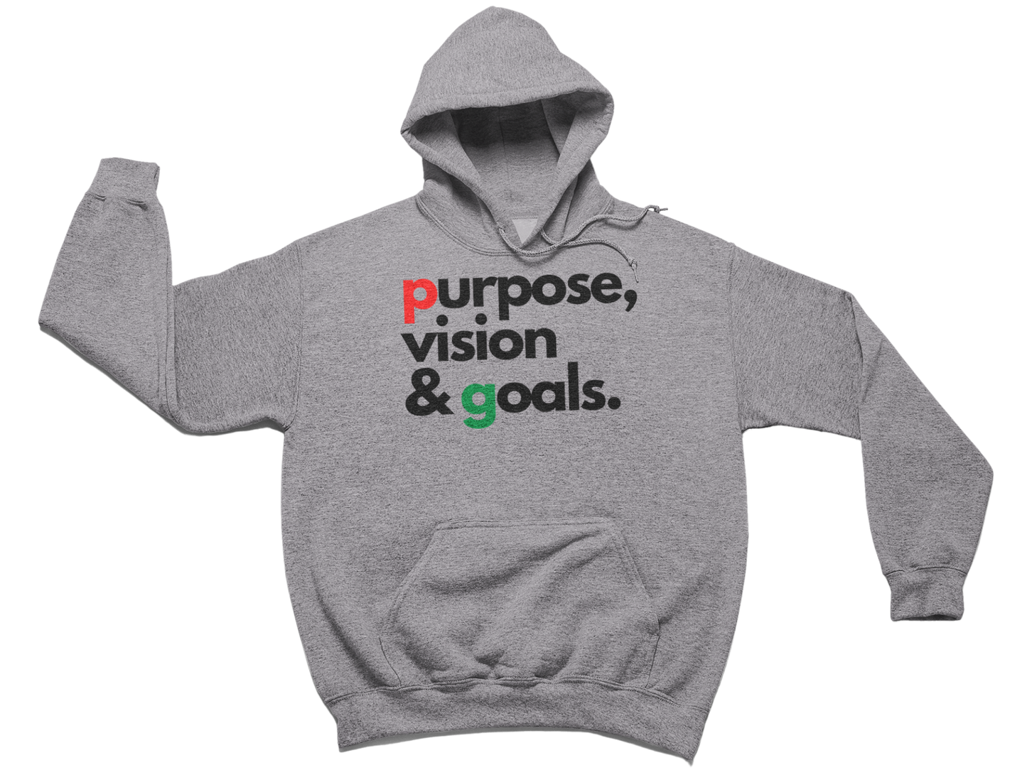 Purpose Vision & Goals Unisex Hoodie - Grey