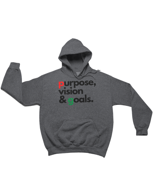 Purpose Vision & Goals Unisex Hoodie - Dark Grey