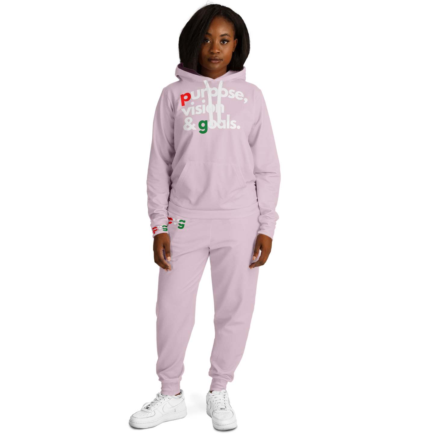 Purpose Vision & Goals Hoodie / Jogger Set - Pink