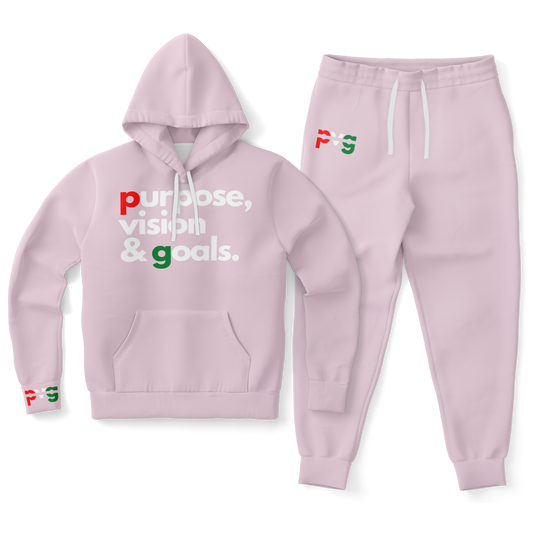 Purpose Vision & Goals Hoodie / Jogger Set - Pink