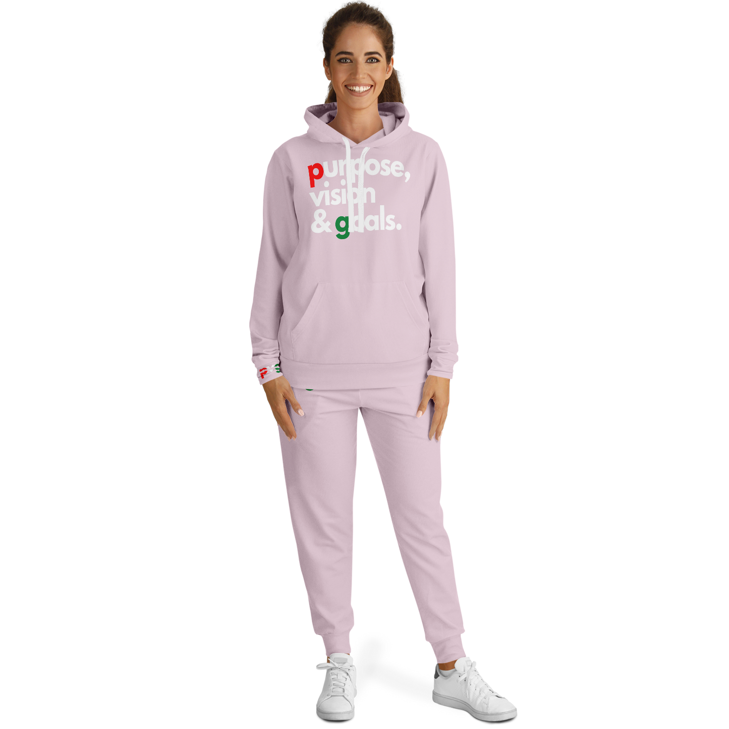 Purpose Vision & Goals Hoodie / Jogger Set - Pink