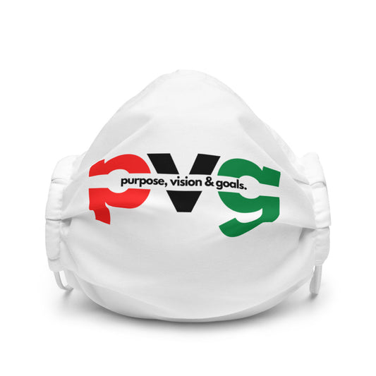 Purpose Vision & Goals PVG Premium face mask - White