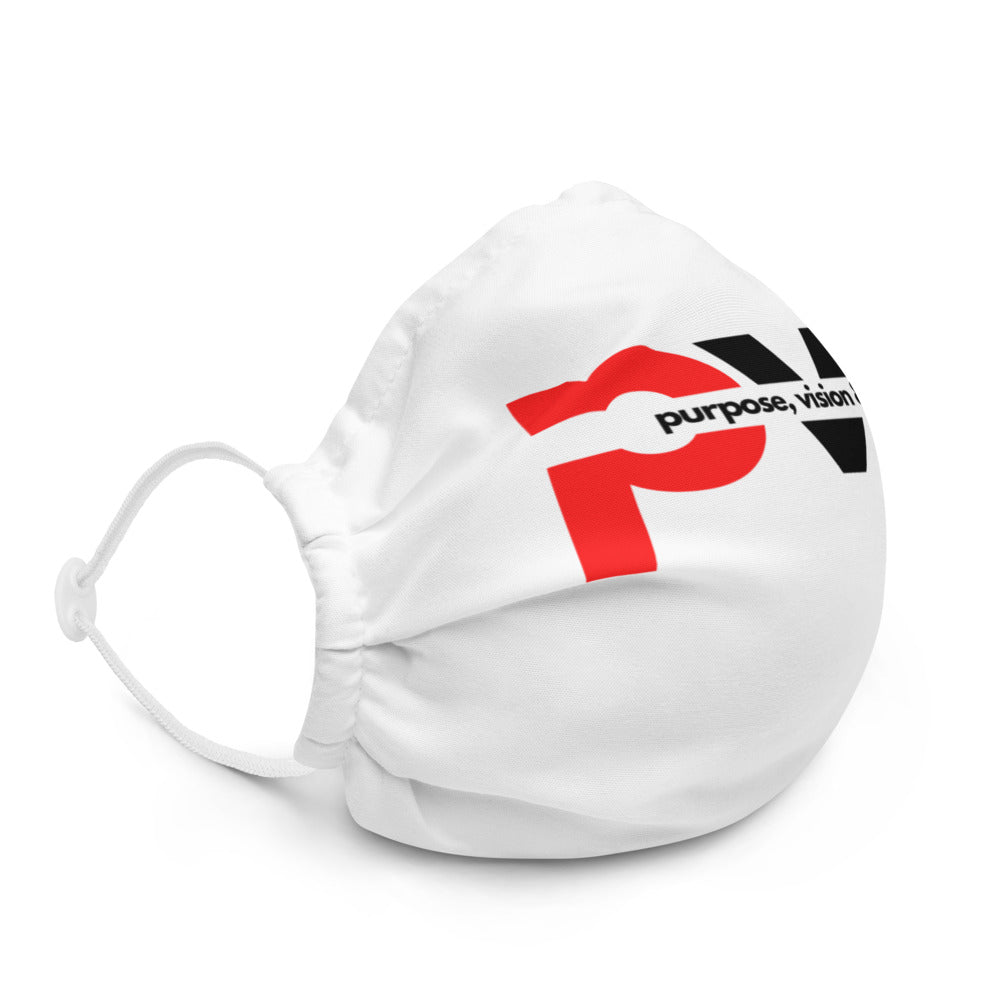 Purpose Vision & Goals PVG Premium face mask - White