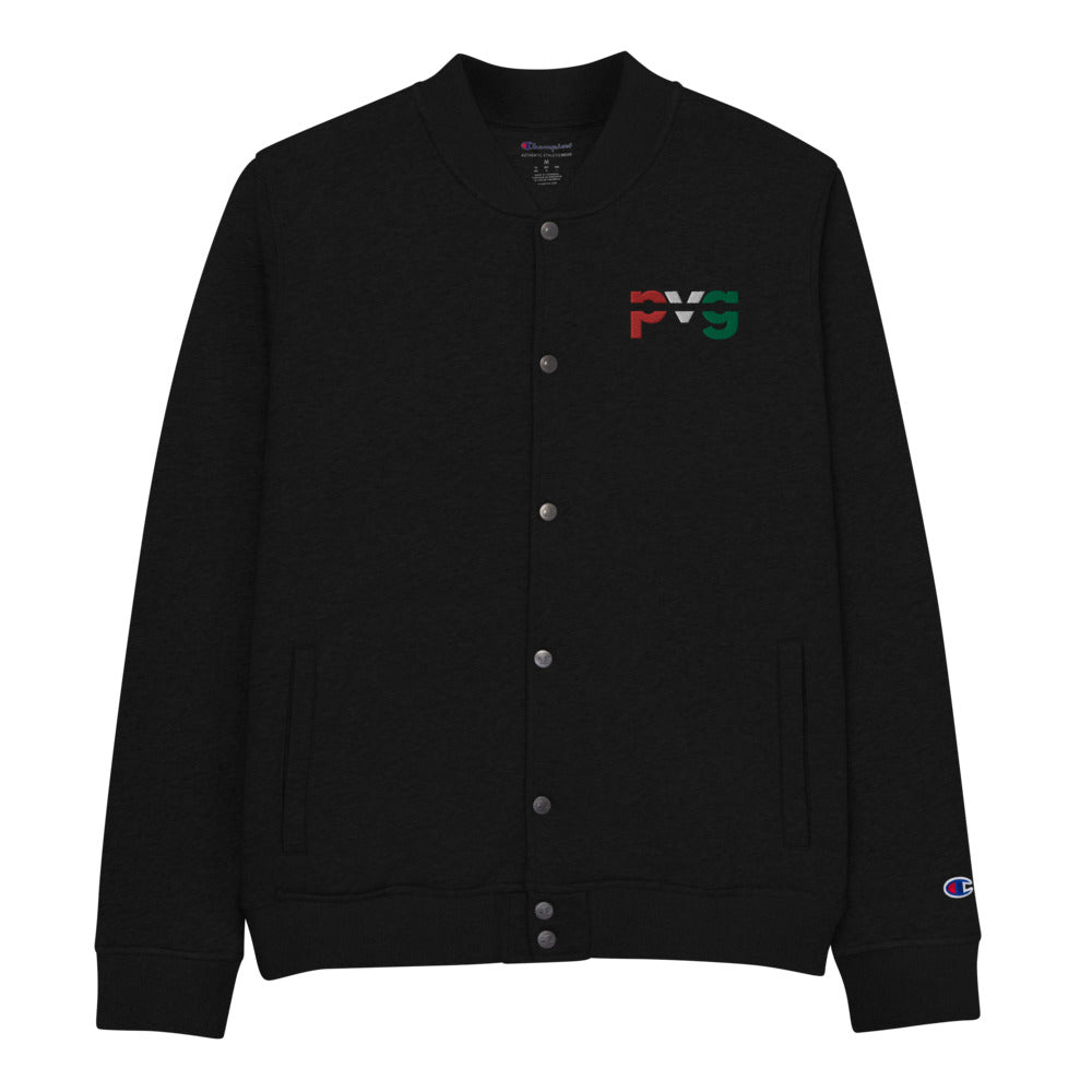 Purpose Vision & Goals PVG Embroidered Champion Bomber Jacket