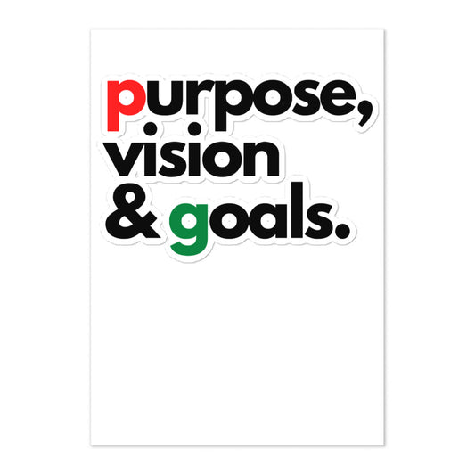 Purpose Vision & Goals Sticker sheet