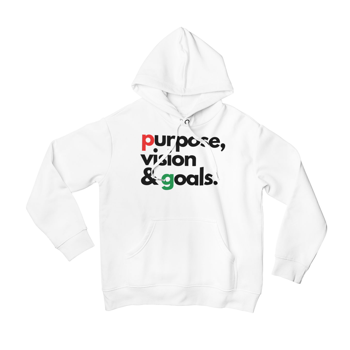 Purpose Vision & Goals Unisex Hoodie - White