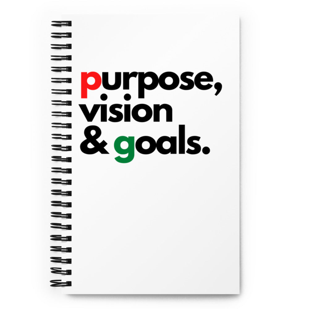 Purpose Vision & Goals Spiral Notebook