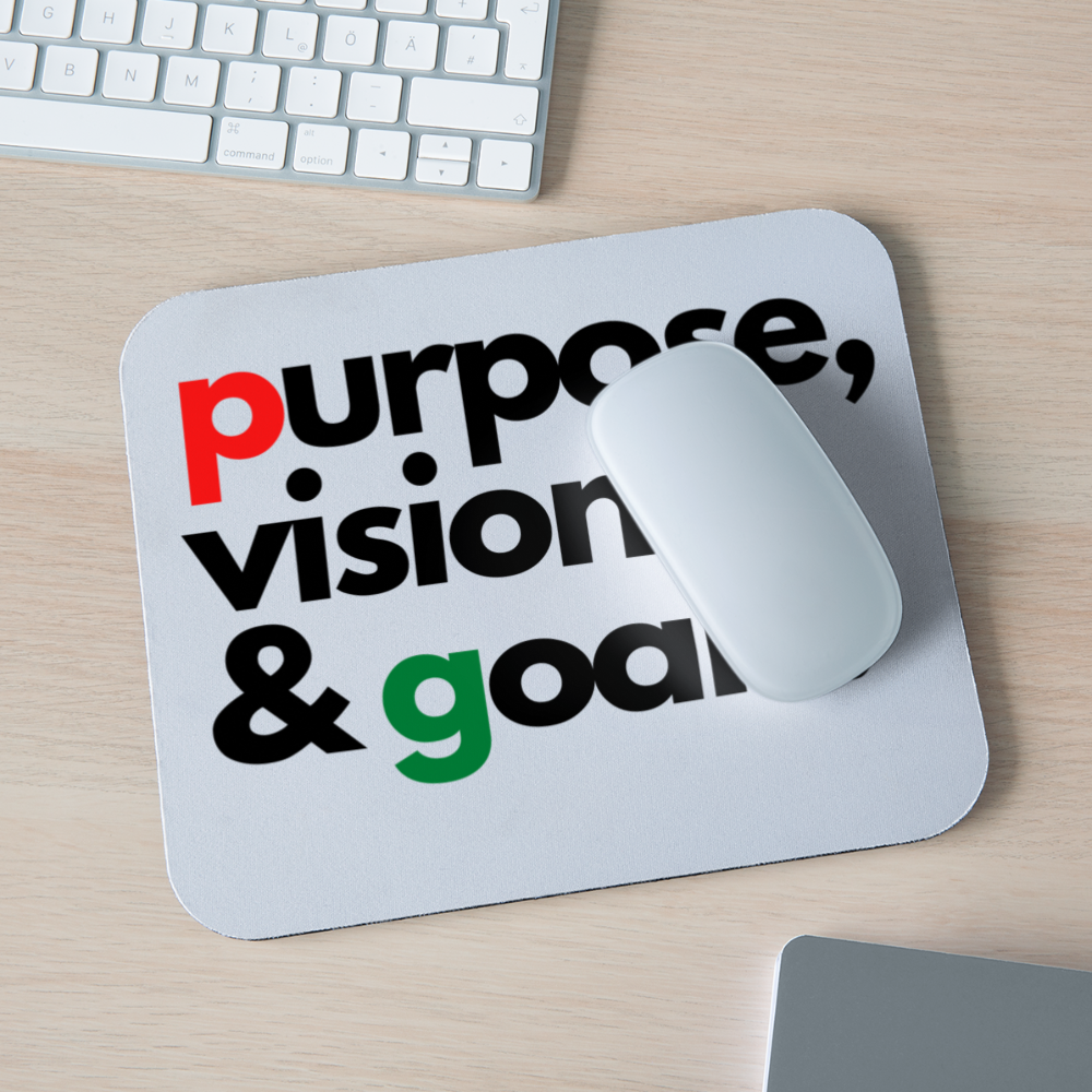 Purpose Vision & Goals Mouse Pad - white