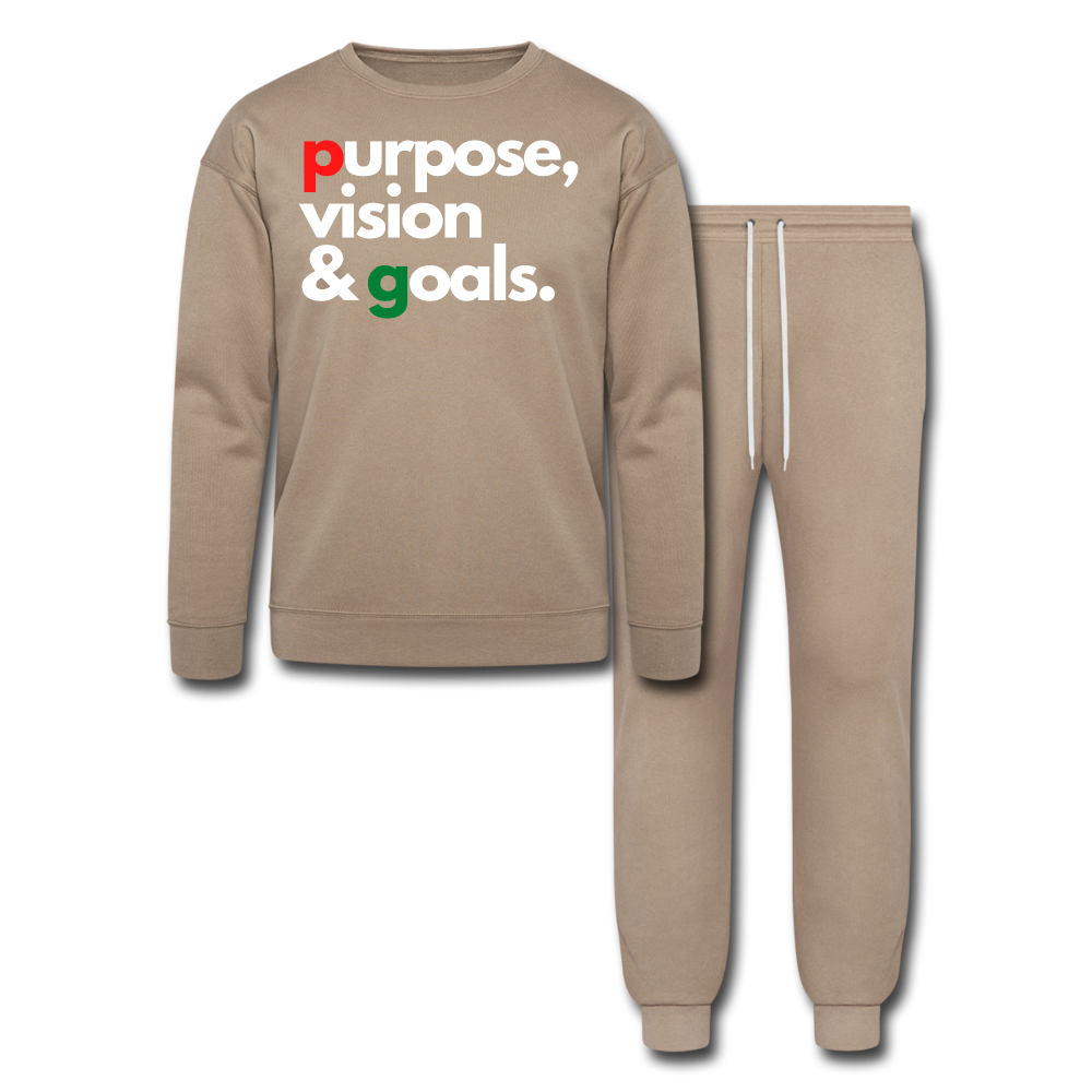 Purpose Vision and Goals Lounge Wear Set - tan