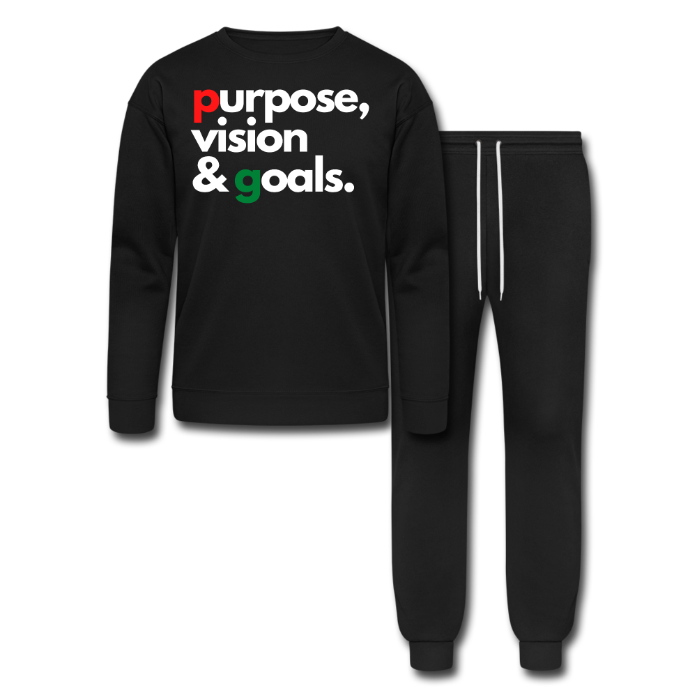 Purpose Vision and Goals Lounge Wear Set - black