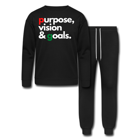 Purpose Vision and Goals Lounge Wear Set - black