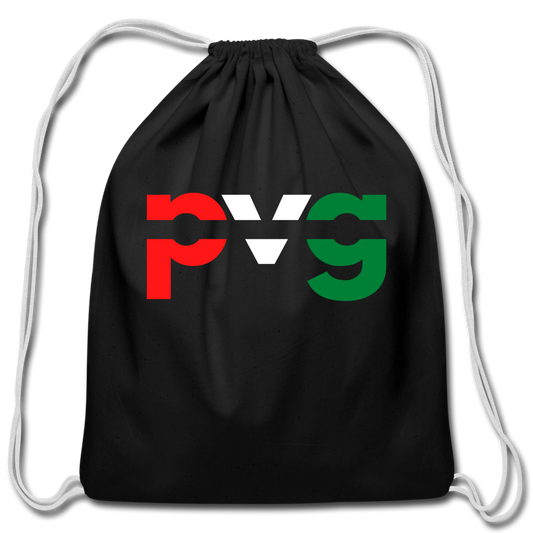 Purpose Vision & Goals Cotton Drawstring Bag - black