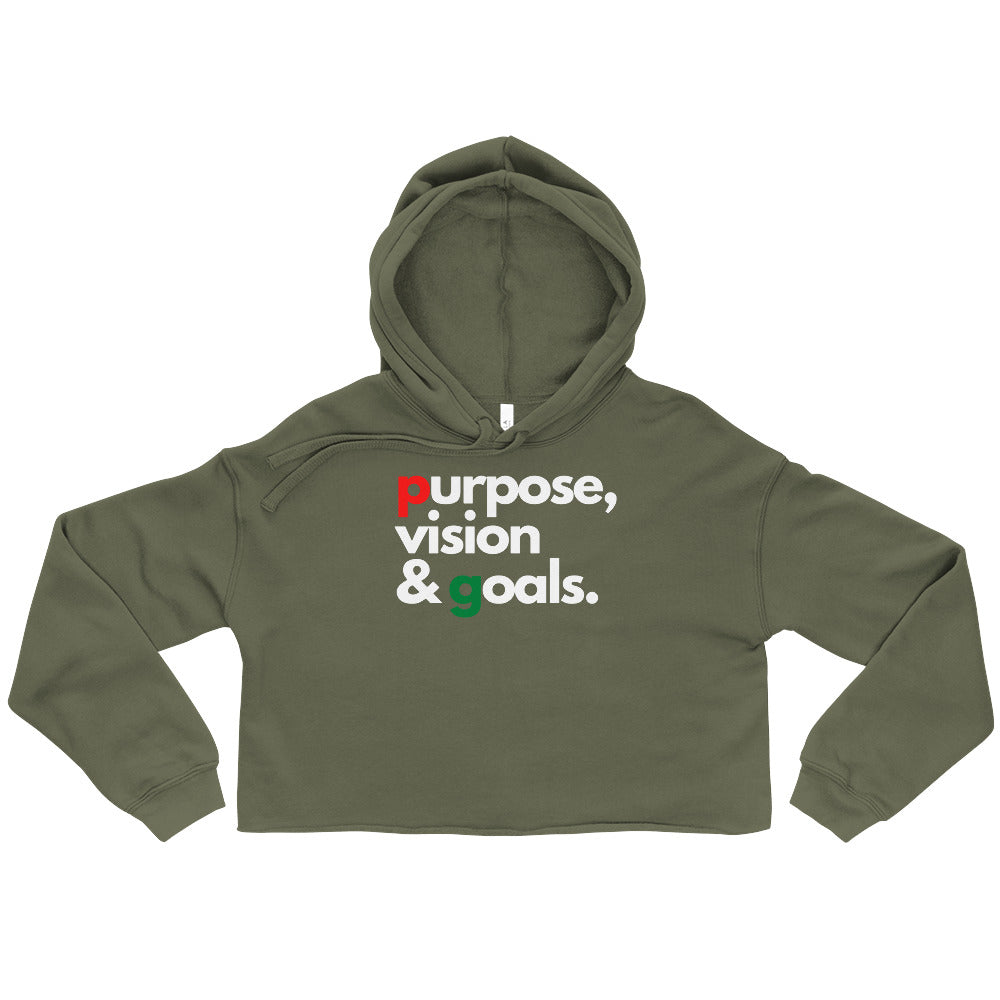 Purpose Vision & Goals Women's Crop Hoodie